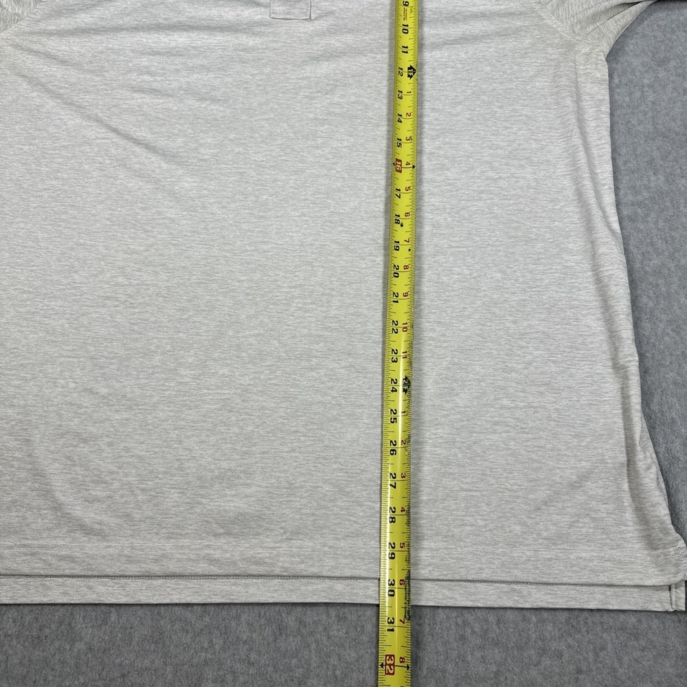 Straight Down Performance Shirt Mens XL Golf Polo Light Gray Stretch - Picture 9 of 10